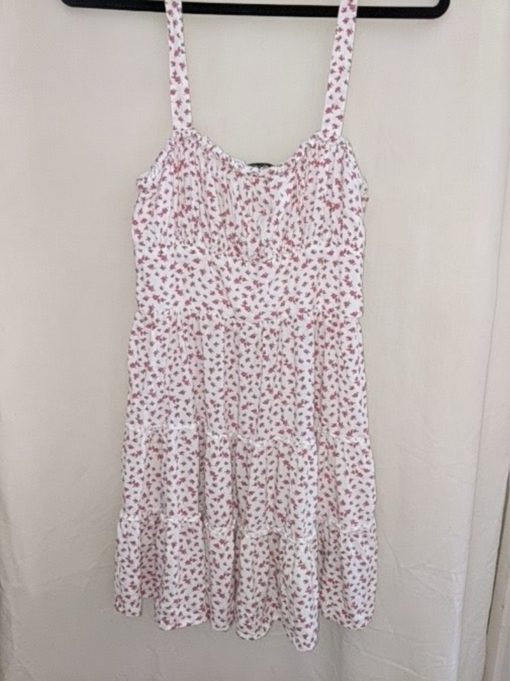 Trixxi White Mini Dress with Pink Floral Print